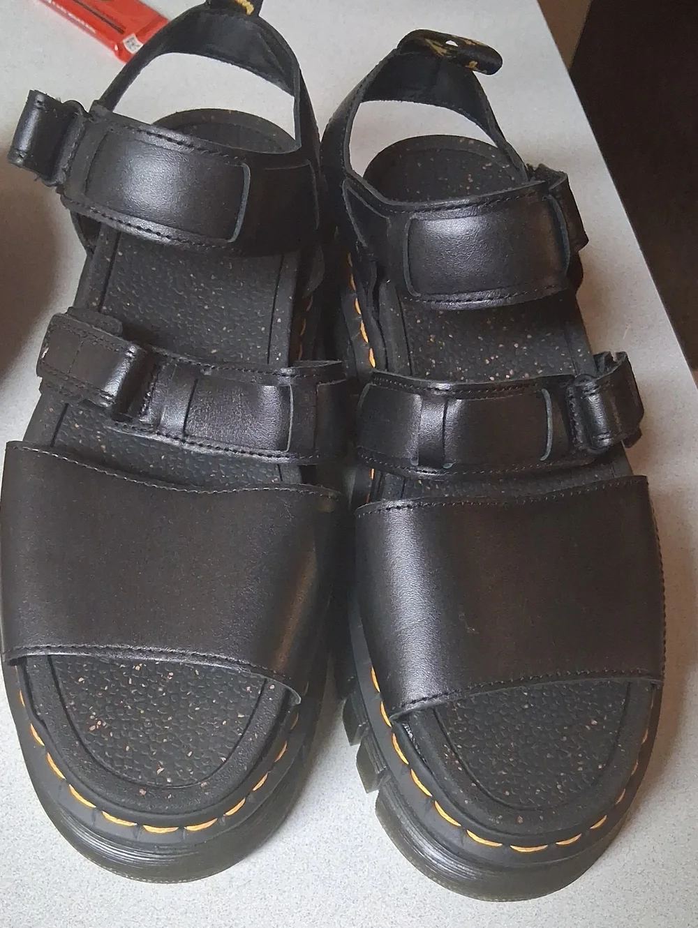 New Womens Dr. Martens Ricki 3 Strap Platform Sandal Size 11